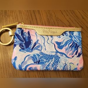 Lilly Pulitzer Shade Seekers Blue Tropical Print ID Case Wallet